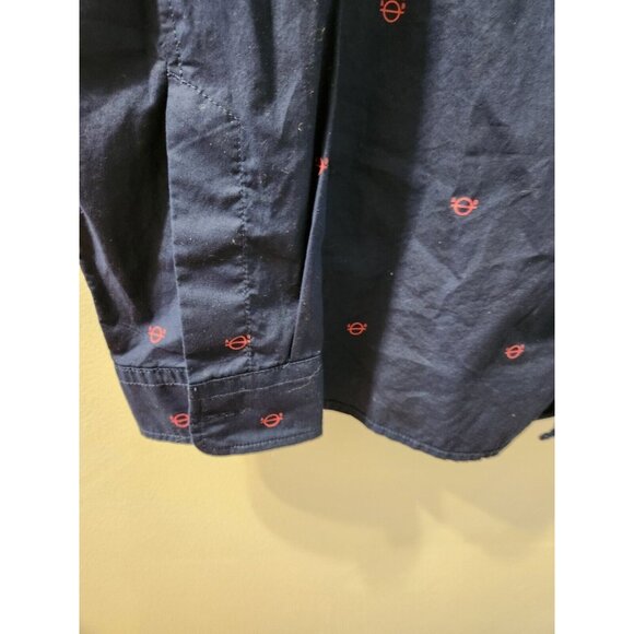 Scotch & Soda Men Shirt Blue Slim Large Long Sleeve - Picture 5 of 10